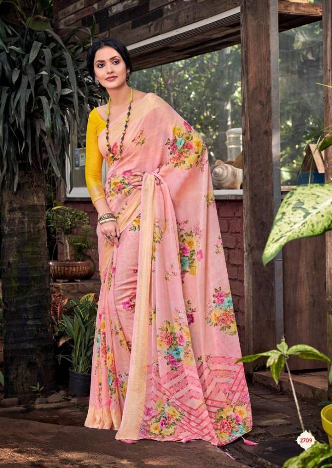 Kashvi Saheli 2701 Regular Wear Printed Wholesale Chiffon Sarees
